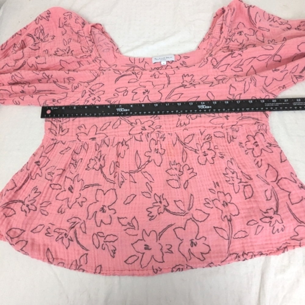 Michael Stars Patsy Linework Flora Square Neck Pu… - image 6